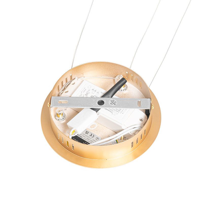Design hanglamp goud 60 cm incl. LED 3-staps dimbaar - Anello