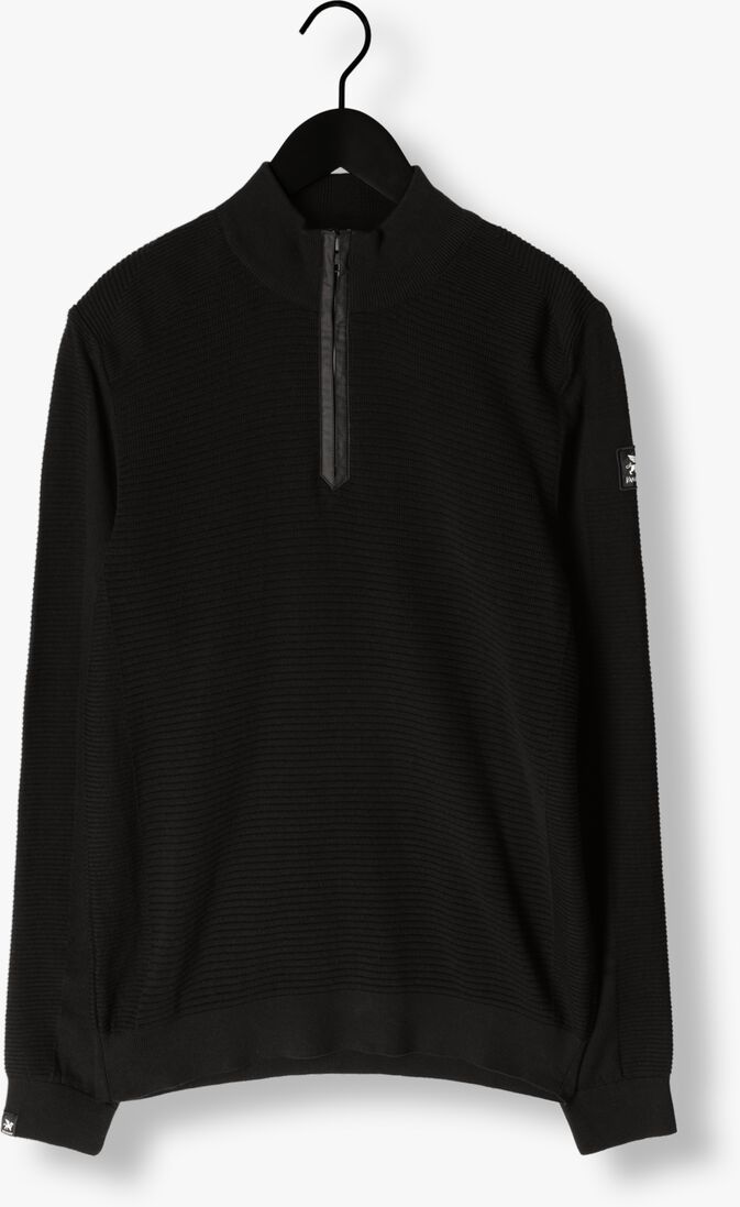 VANGUARD zwarte vanguard trui halp zip collar cotton structure