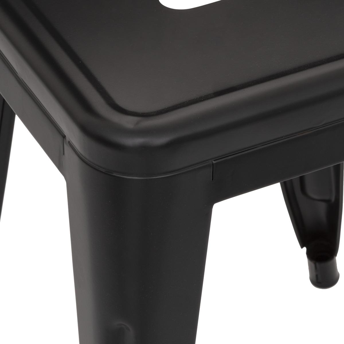 TABOURET METAL NIKO NOIR