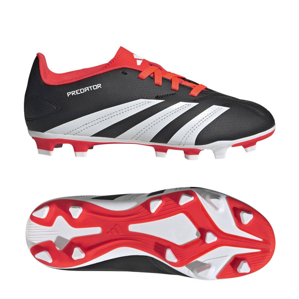 adidas Predator Club TxG junior voetbalschoenen zwart/wit/rood