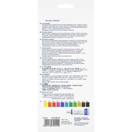 FABER-CASTELL Acrylfarben 12er-Set