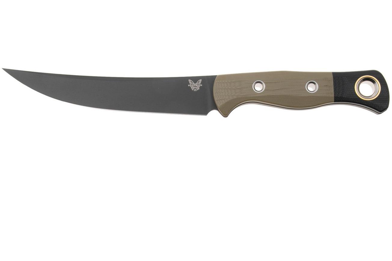Benchmade Meatcrafter 4050BK-01 Black DLC CPM-154, OD Green G10 Black G10, jachtmes