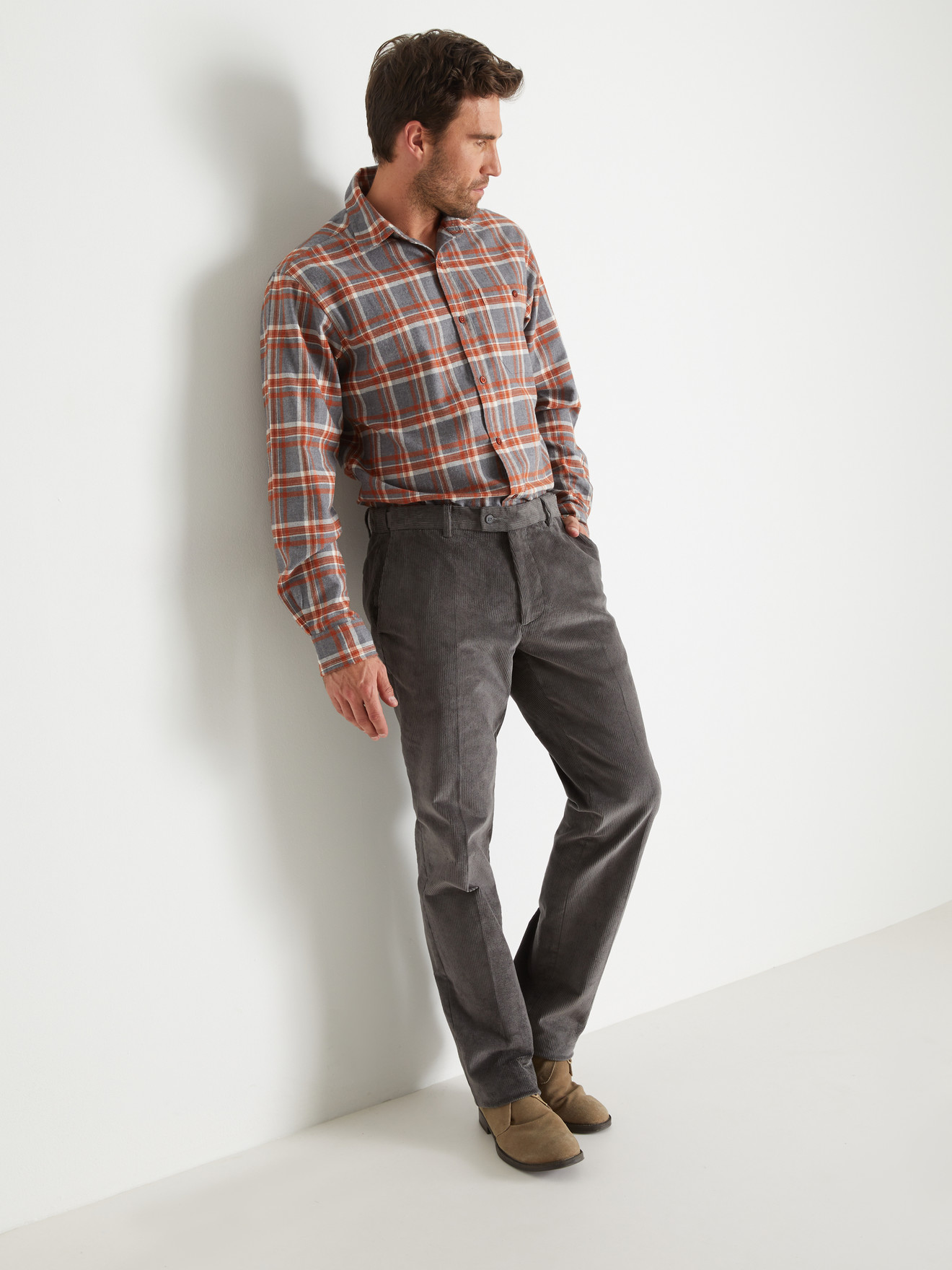 Pantalon velours à ceinture réglable