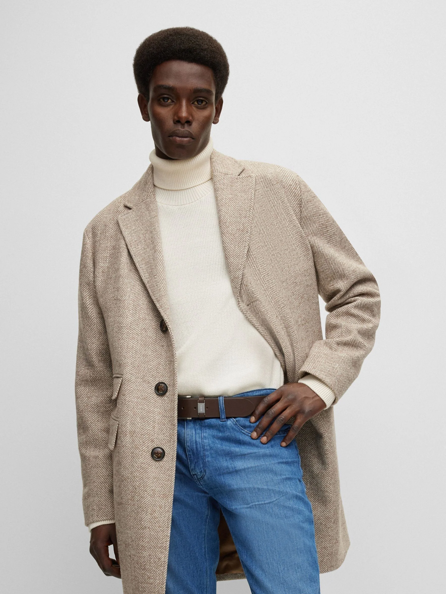 Bruin - BOSS Connio riem