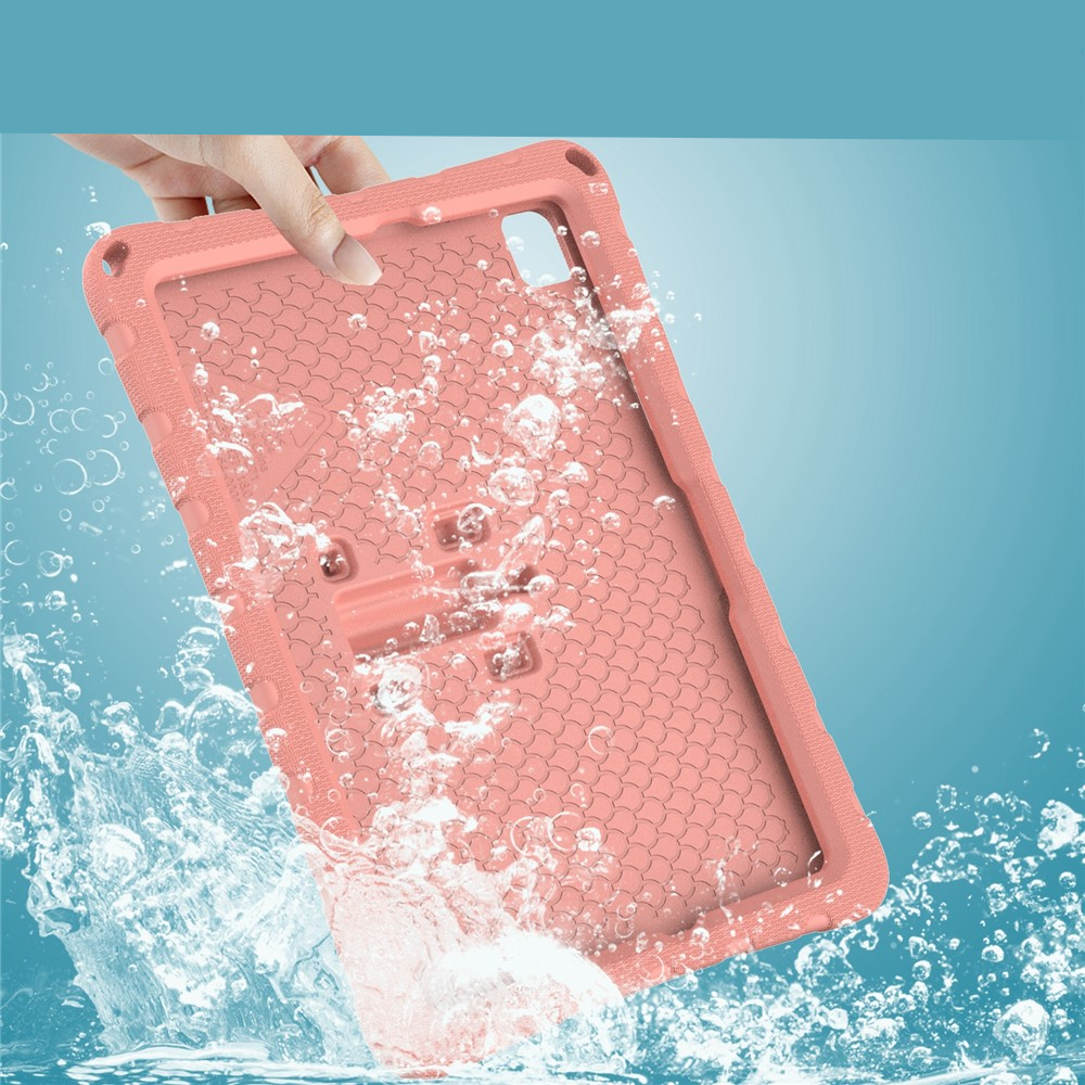 Samsung Galaxy Tab A11  Plus / A9  Plus Stossfeste Kinder Schaumstoff Hülle mit Griff   Schmetterling Kickstand - Rosa