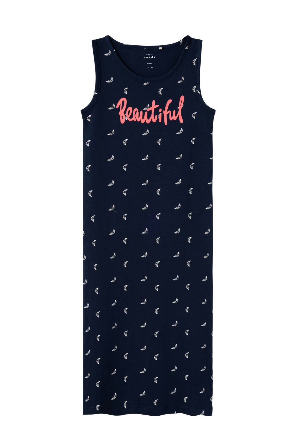 NAME IT maxi jurk NKFVIPPA met all over print donkerblauw/wit