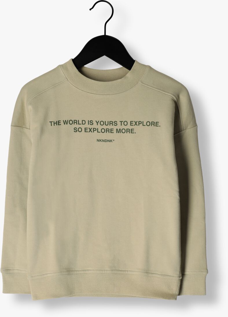 NIK & NIK beige nik & nik sweater your worlds sweatshirt
