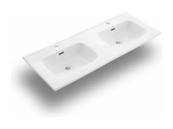 Ensemble salle de bain double vasque 5 pièces VENERE chêne