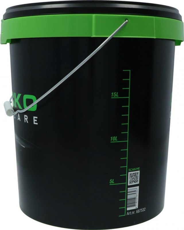Gecko - Autowas-Emmer - Zwart - 21L - Inclusief Deksel
