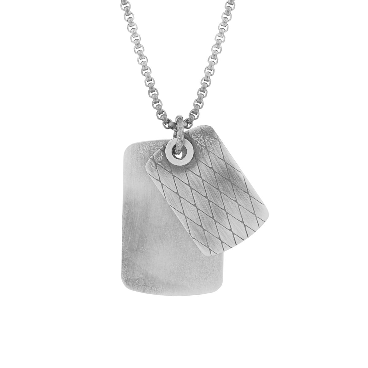 Collier plaque acier 50 cm