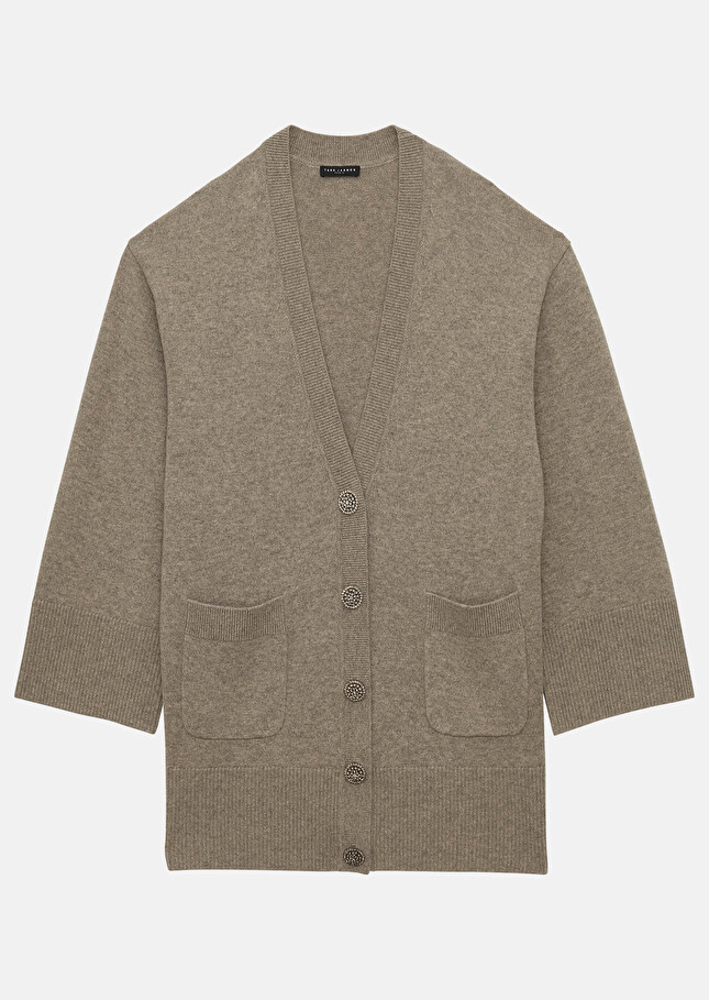 Gilet Gingerbeige en laine merinos et alpaga
