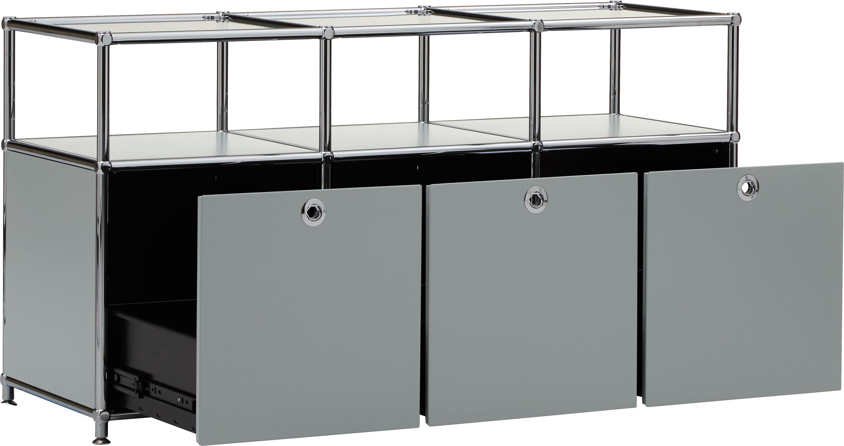FLEXCUBE Lowboard - Grau / B: 115.0 cm x T: 40.0 cm x H: 60.0 cm