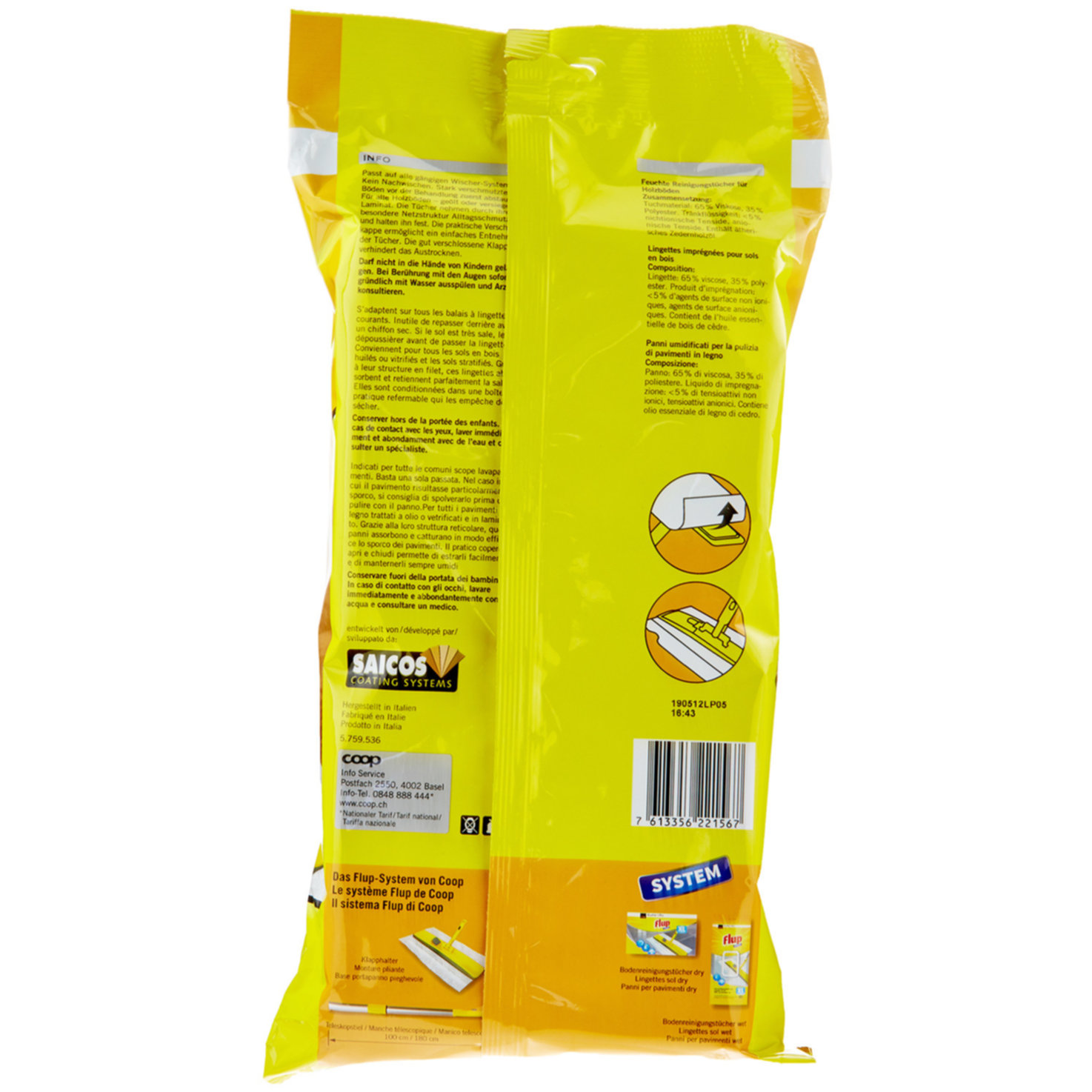 Flup Bodentücher XL wet wood 20 Stück