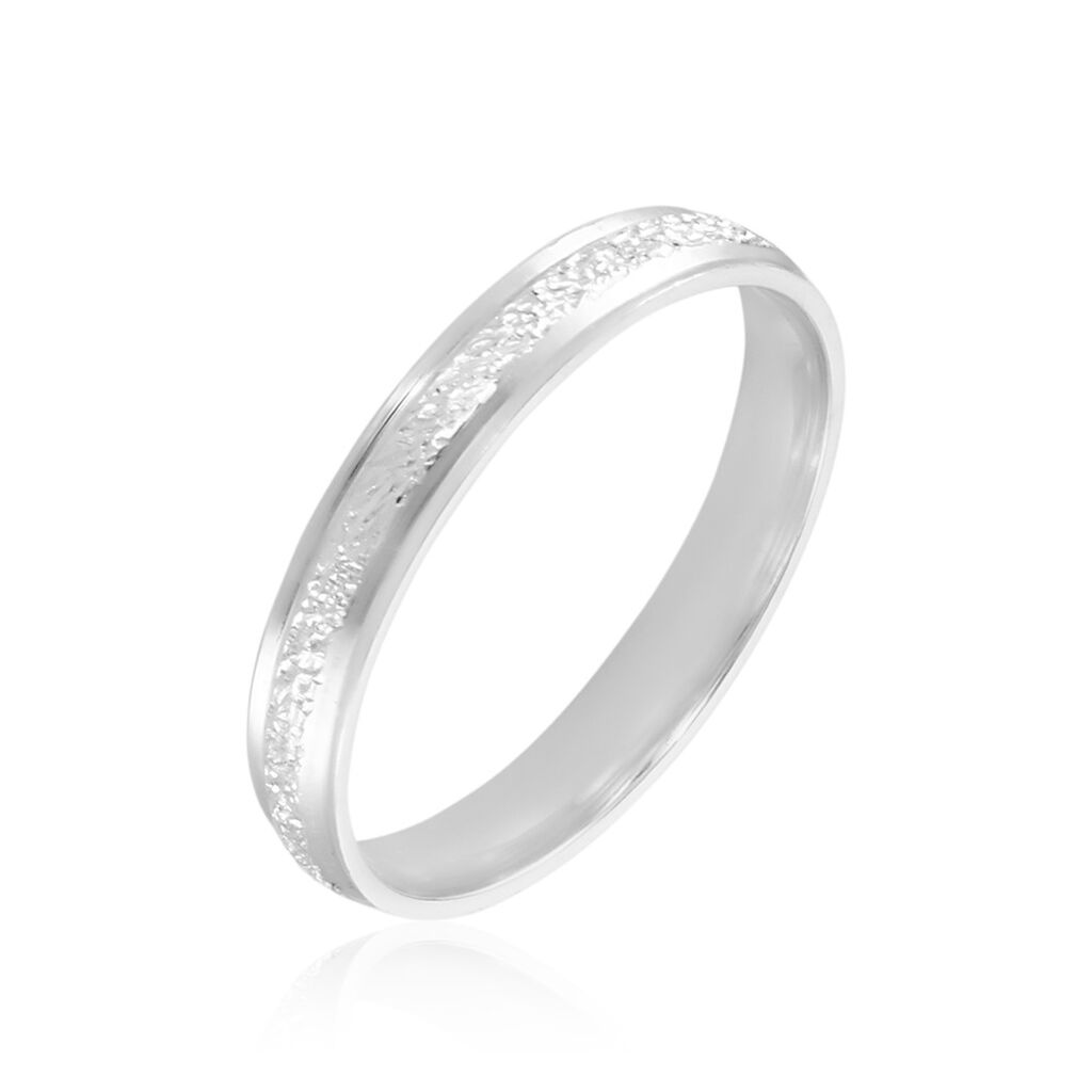 Alliance Caroline Sablee Ruban Plat Or Blanc