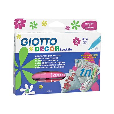 GIOTTO DECOR Textile - 6 Feutres - spécial textile