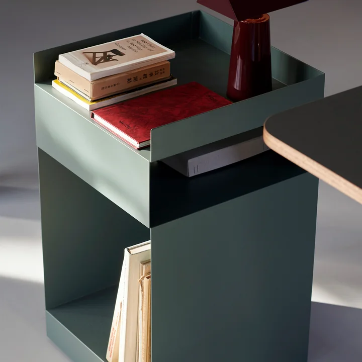 &Tradition - Rotate Beistelltisch SC73, 59 x 35 cm, Stahl, steingrau