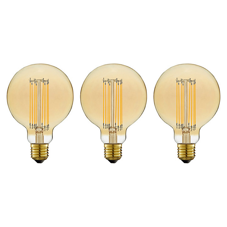 Ampoule LED à filament Globe ambre Ø9.5cm E27 400 lm 5.8 W blanc chaud Diall