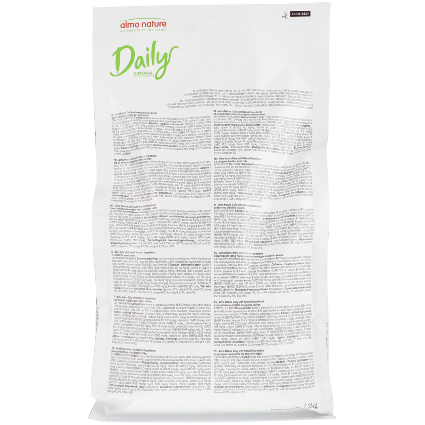 Almo Natural Daily Trocken Katzenfutter Huhn