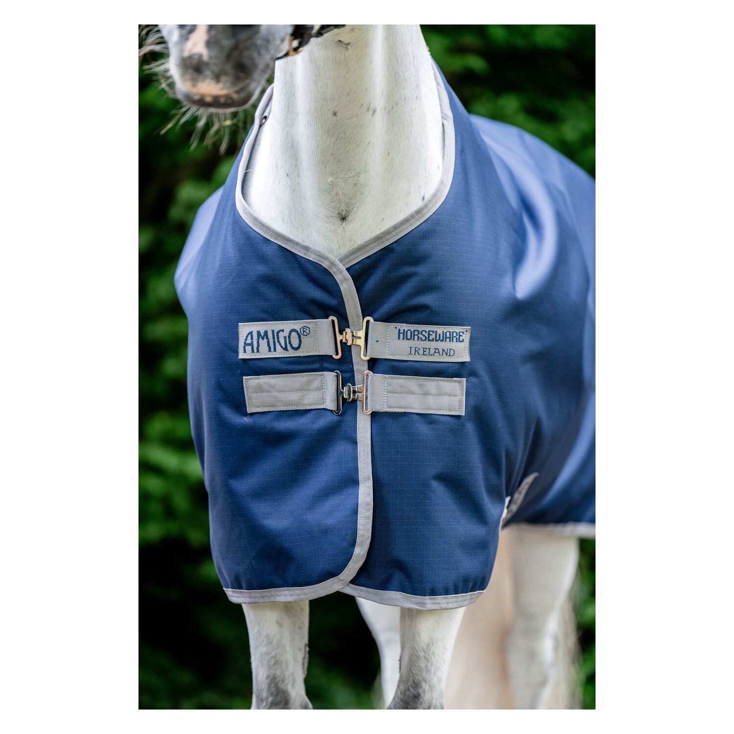 HORSEWARE Weidedecke AMIGO Ripstop 900 Fleece Lining, 50 g - navy/titanium grey