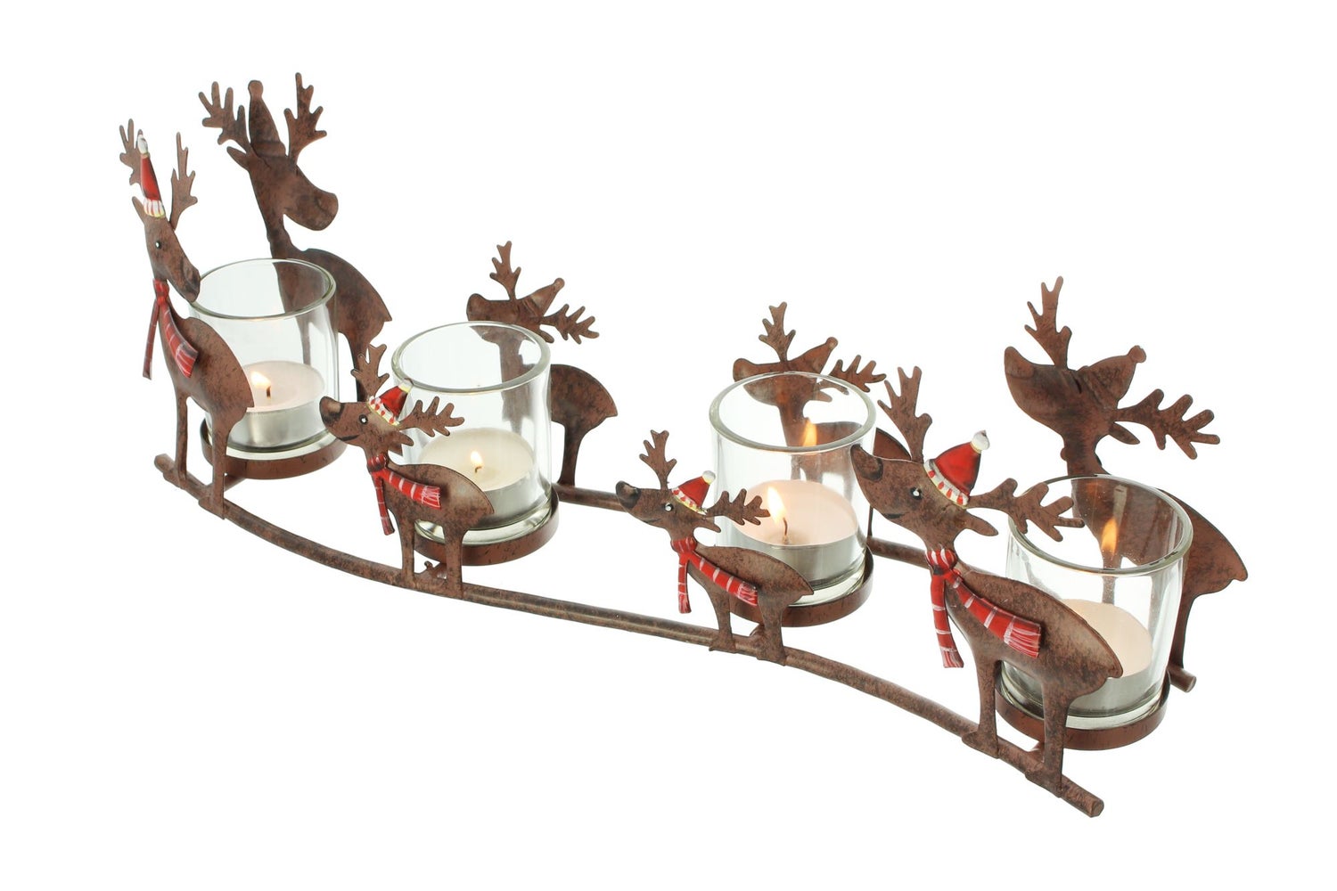 FRANK FLECHTWAREN | Kerstman met lantaarnpen, METAAL, 21 x 0,5 x 53 cm