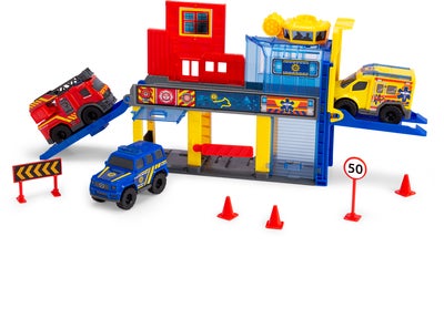 Dickie Toys Redningsstasjon inkl 3 Kjøretøy