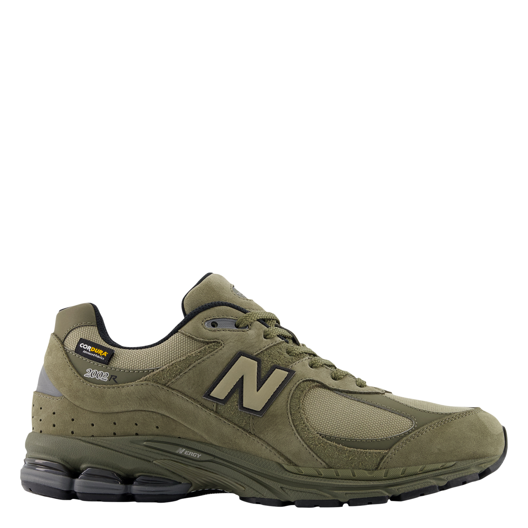 2002 - Baskets basses en cuir mélangé | Kaki