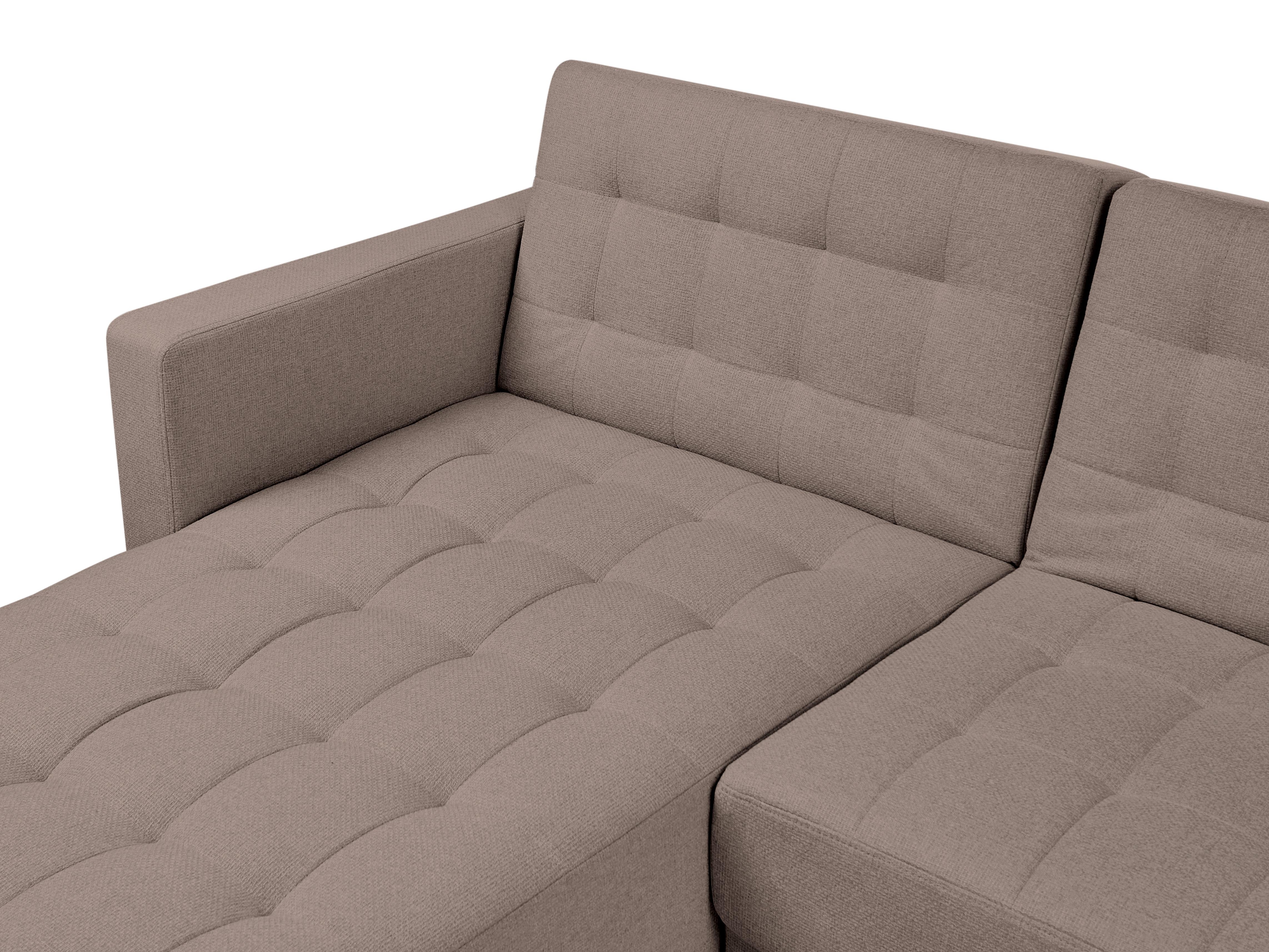 Modulaire U-vormige slaapbank 5-zits ABERDEEN Stof Taupe