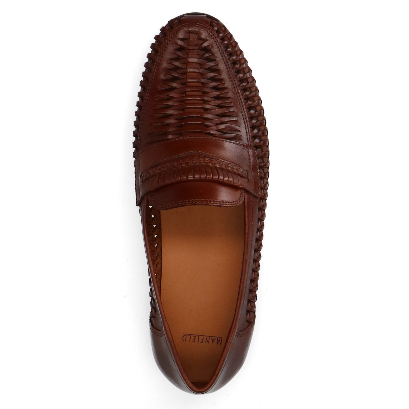 Cognac leren loafers