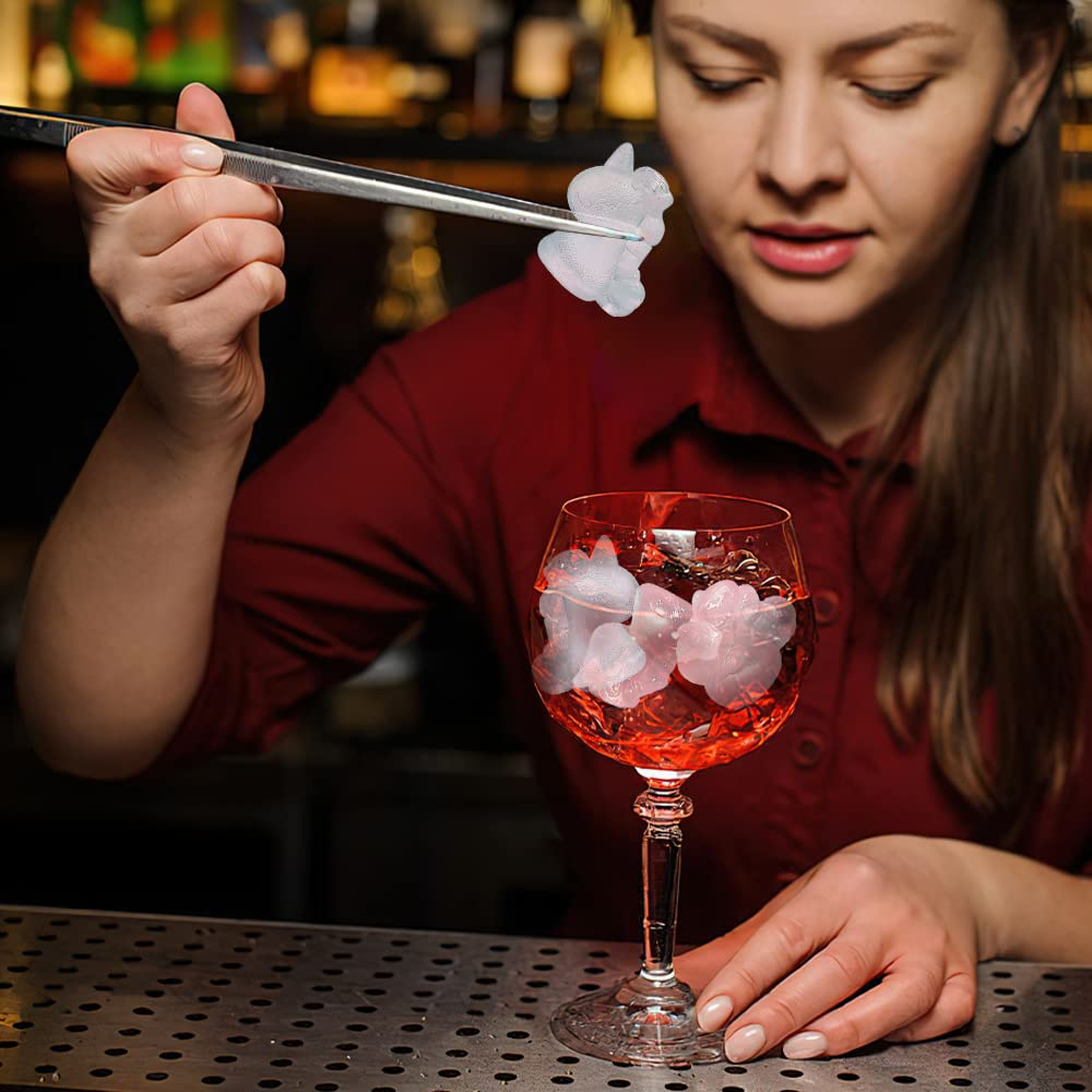 (12er Set) Wiederverwendbare Eiswürfel Form Ice Cubes für Cocktails / Whisky / Softgetränke - Einhorn