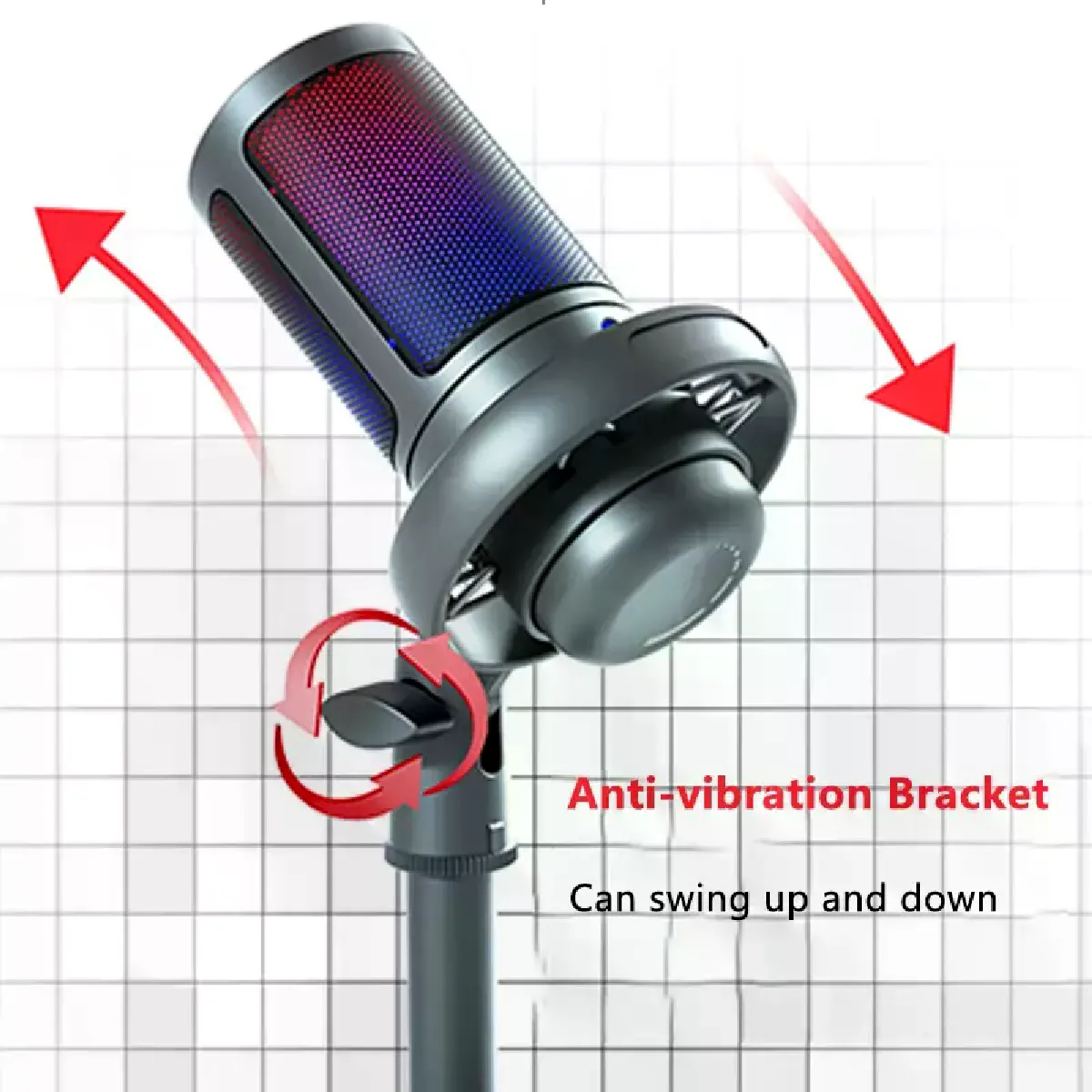 Microphone USB RGB de bureau Cfsyls