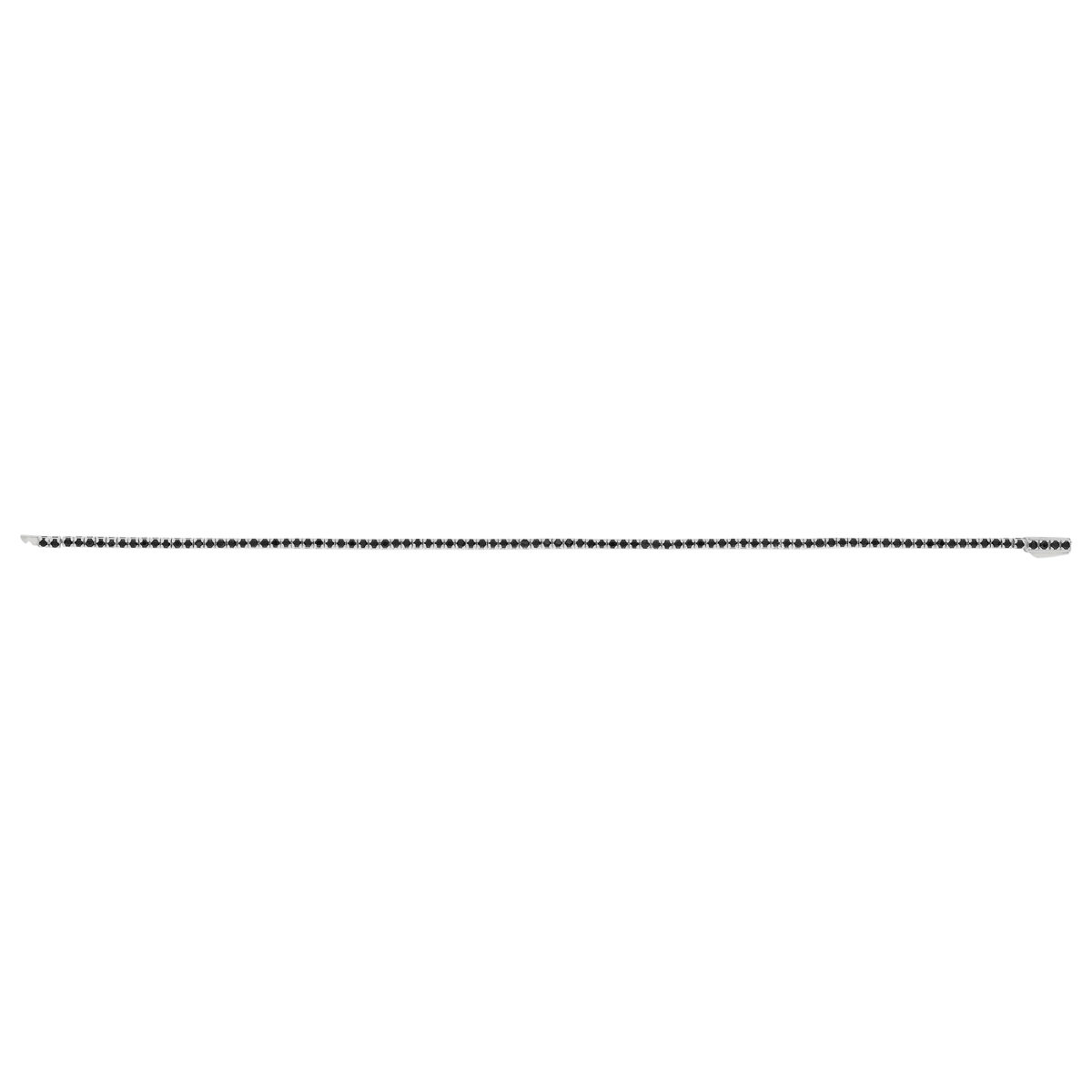 Bracelet argent 925 spinelles noires 19cm