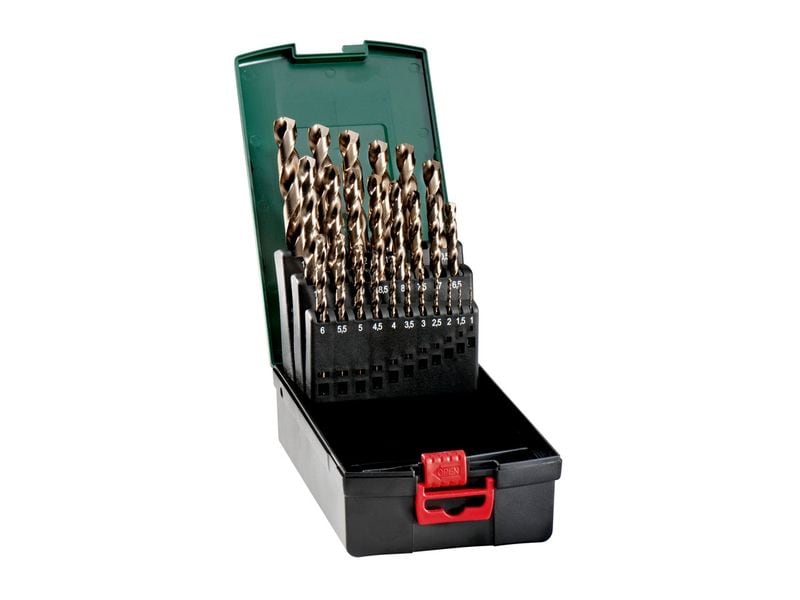 Metabo Metallbohrer-Set HSS-Co, 25-teilig HSS-Co Kunststoffkassette, Ø 1-13 x 0.5 mm