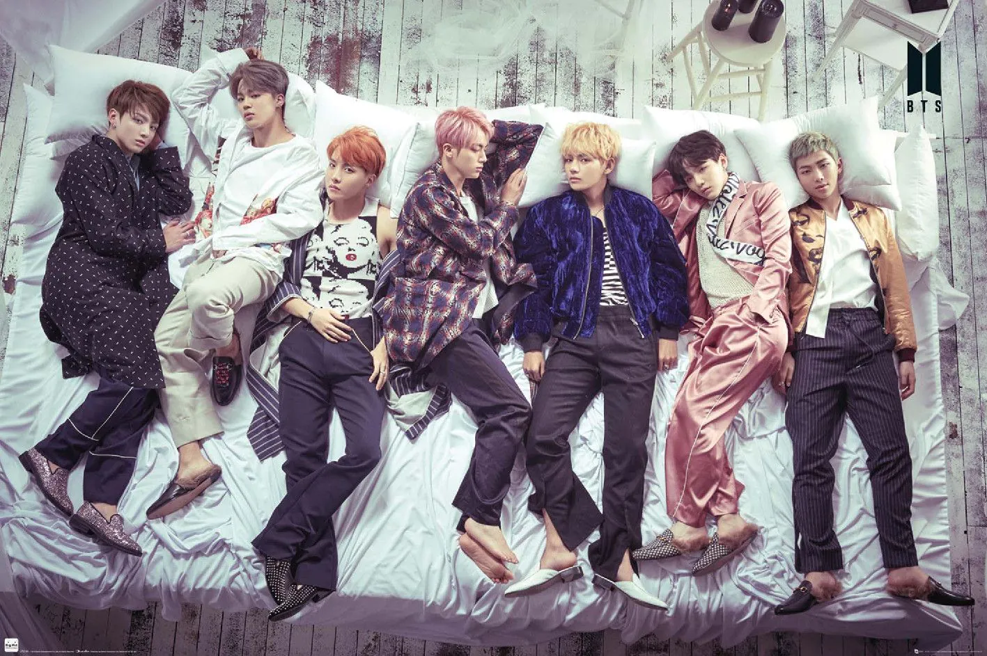 Poster BTS - Group Bed, 61 x 91 cm