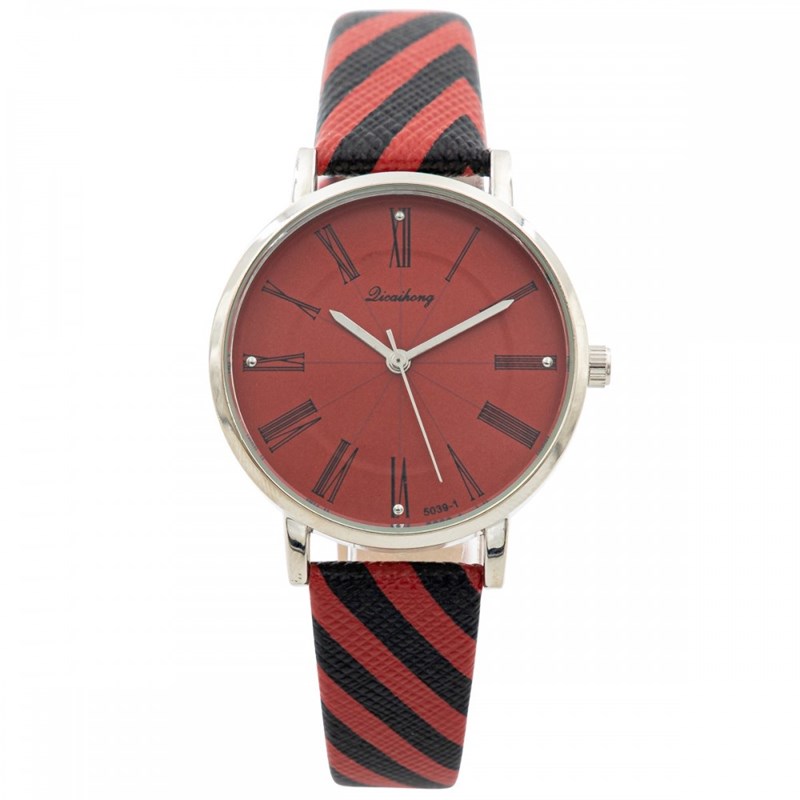 Montre Femme CHTIME bracelet Cuir Rouge