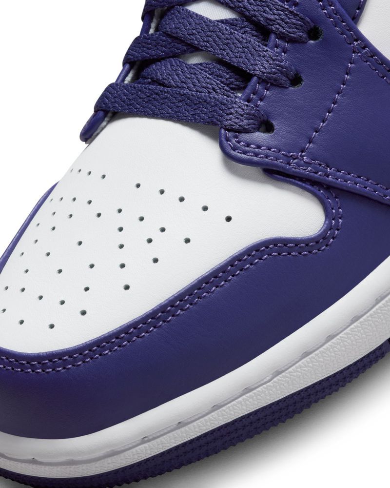 Chaussures Nike Air Jordan 1 Low Violet & Blanc pour homme