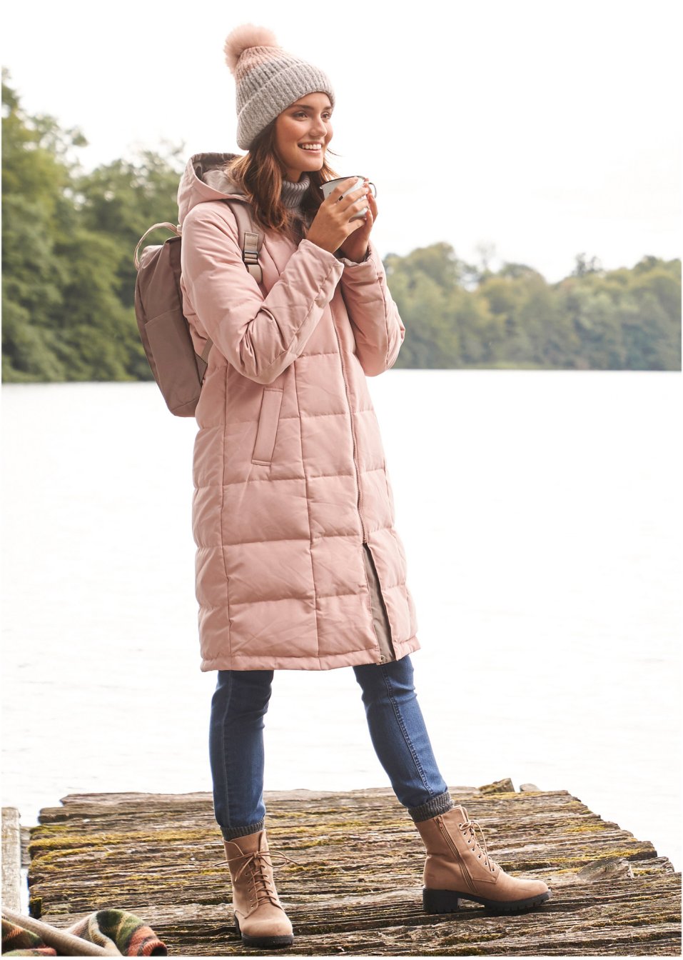 Veste matelassée réversible coupe longue