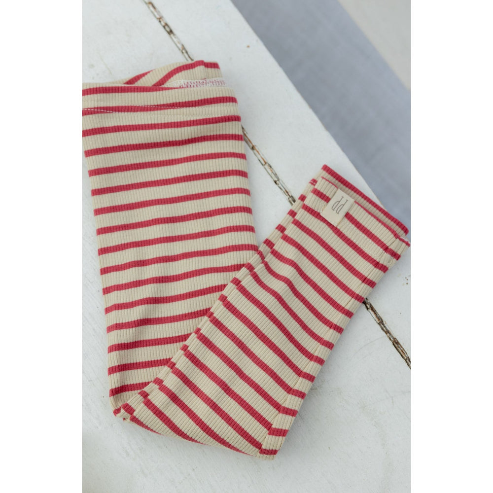 Køb Petit Piao Light Berry/Dark Off White Leggings Modal Striped