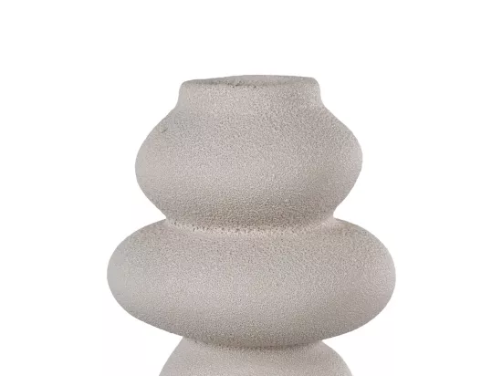 Nosara - Vase de forme organique en grès H26,5cm : Couleur - Ivoire