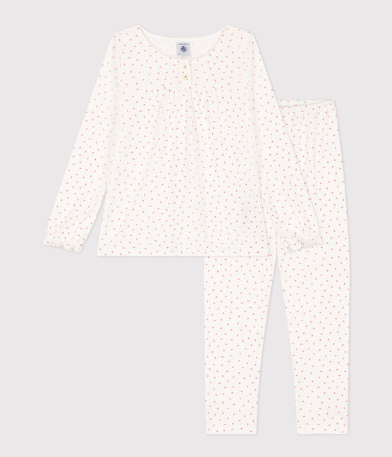 Pyjama cœur petite fille en coton