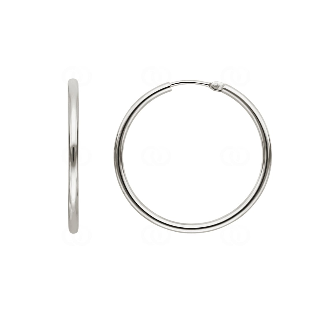 Kreolen 750/18 K Weissgold 2mm Ø 30mm