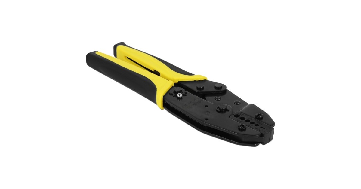 DeLOCKUniversele Coax Krimptang  (Zwart/geel, 7 diameters)