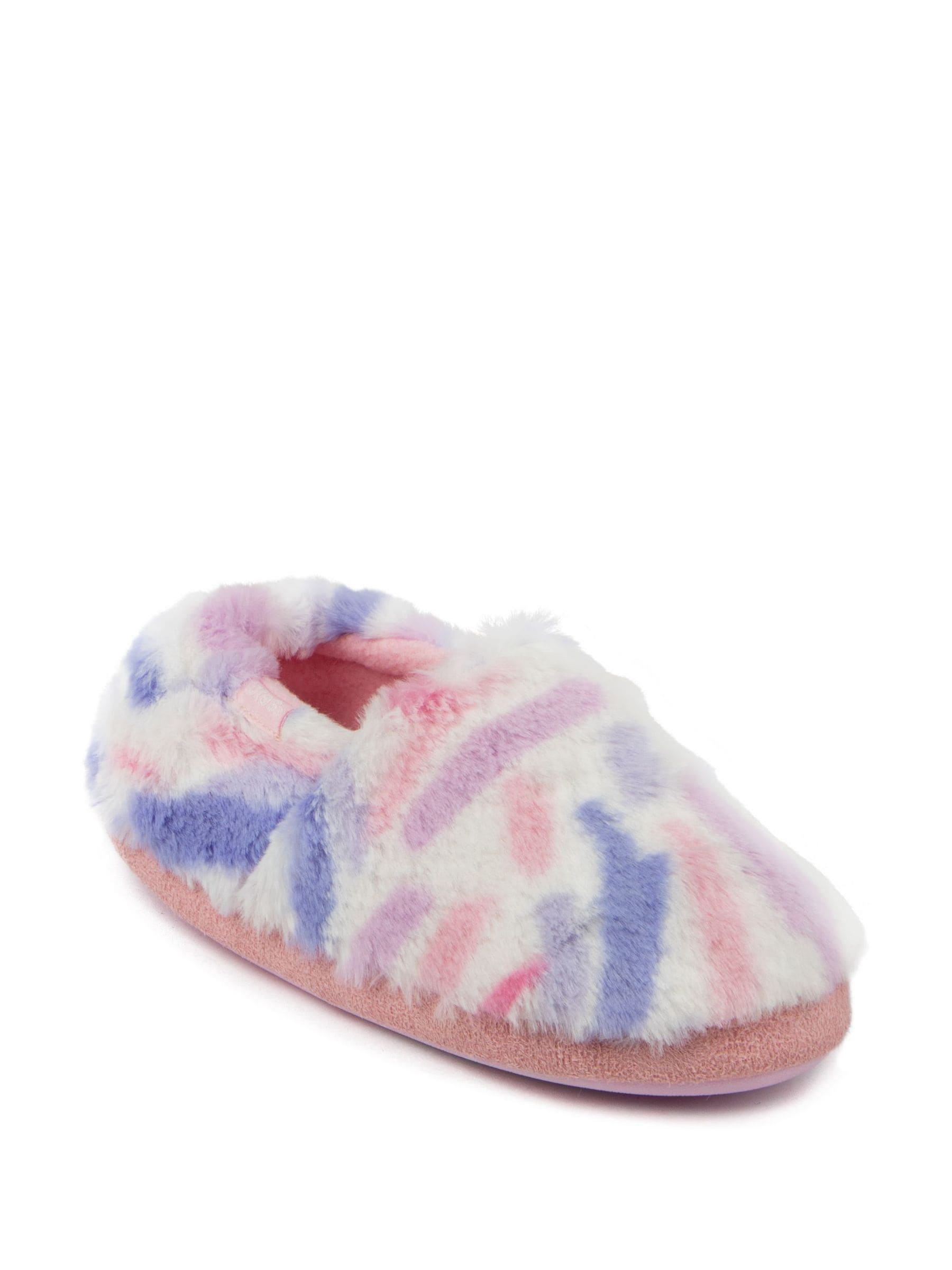 Roze - Totes groene lage pantoffels met dichte achterkant van fleece voor de winter