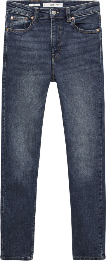 MANGO High-rise skinny jeans Open blue