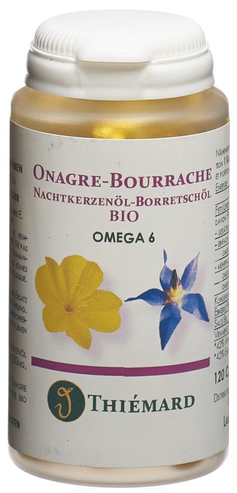 Thiémard Nachtkerze-Borretsch Öl 500 mg<br>120 Stück, Kapsel, Bio