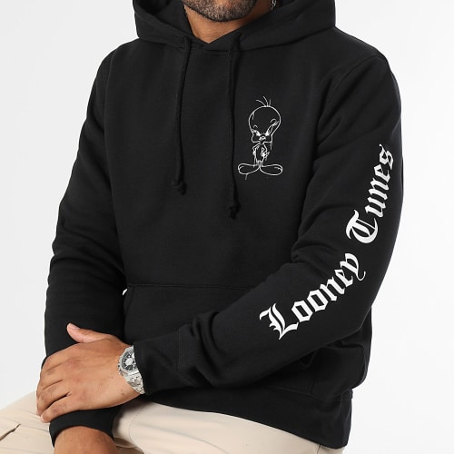 Sweat Capuche Sleeves Angry Tweety Noir