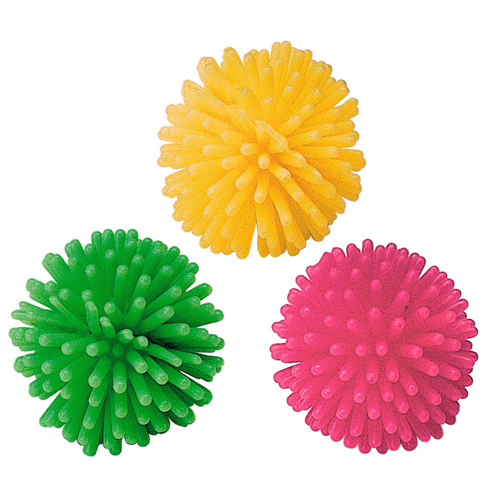 Balle jouet caoutchouc souple plusieurs couleurs chat chats ferplast pa 5402 trois pièces
