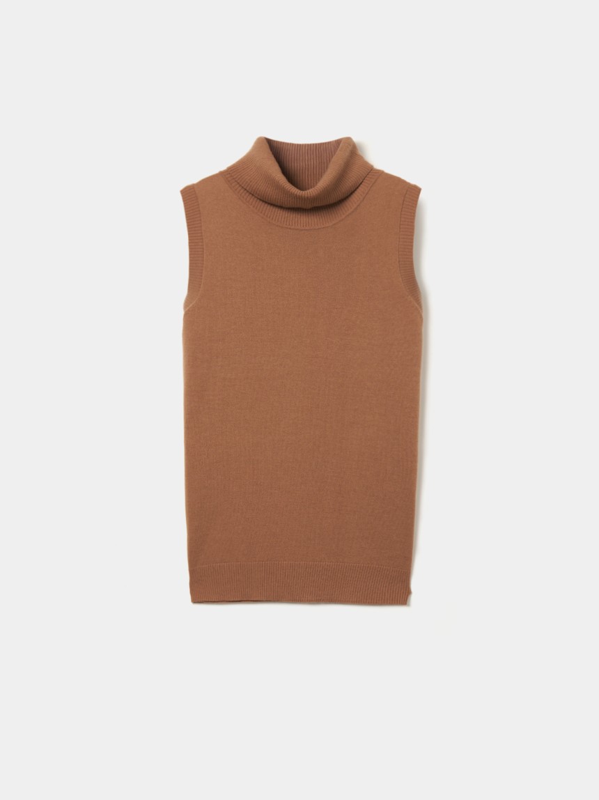 Camisola gola alta de lã
