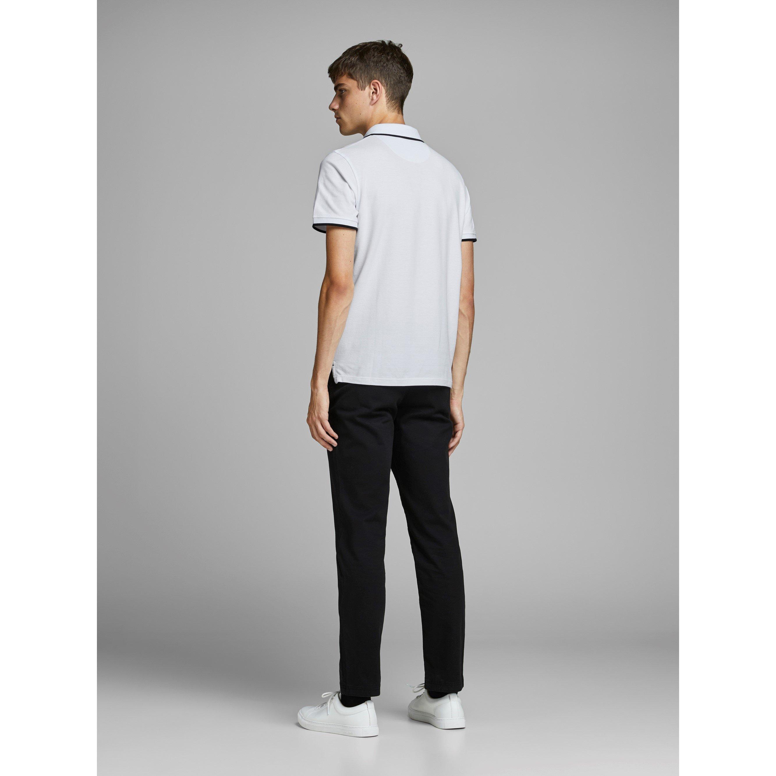 Jack and Jones Paulos Tipped Pique Short Sleeve Polo Shirt