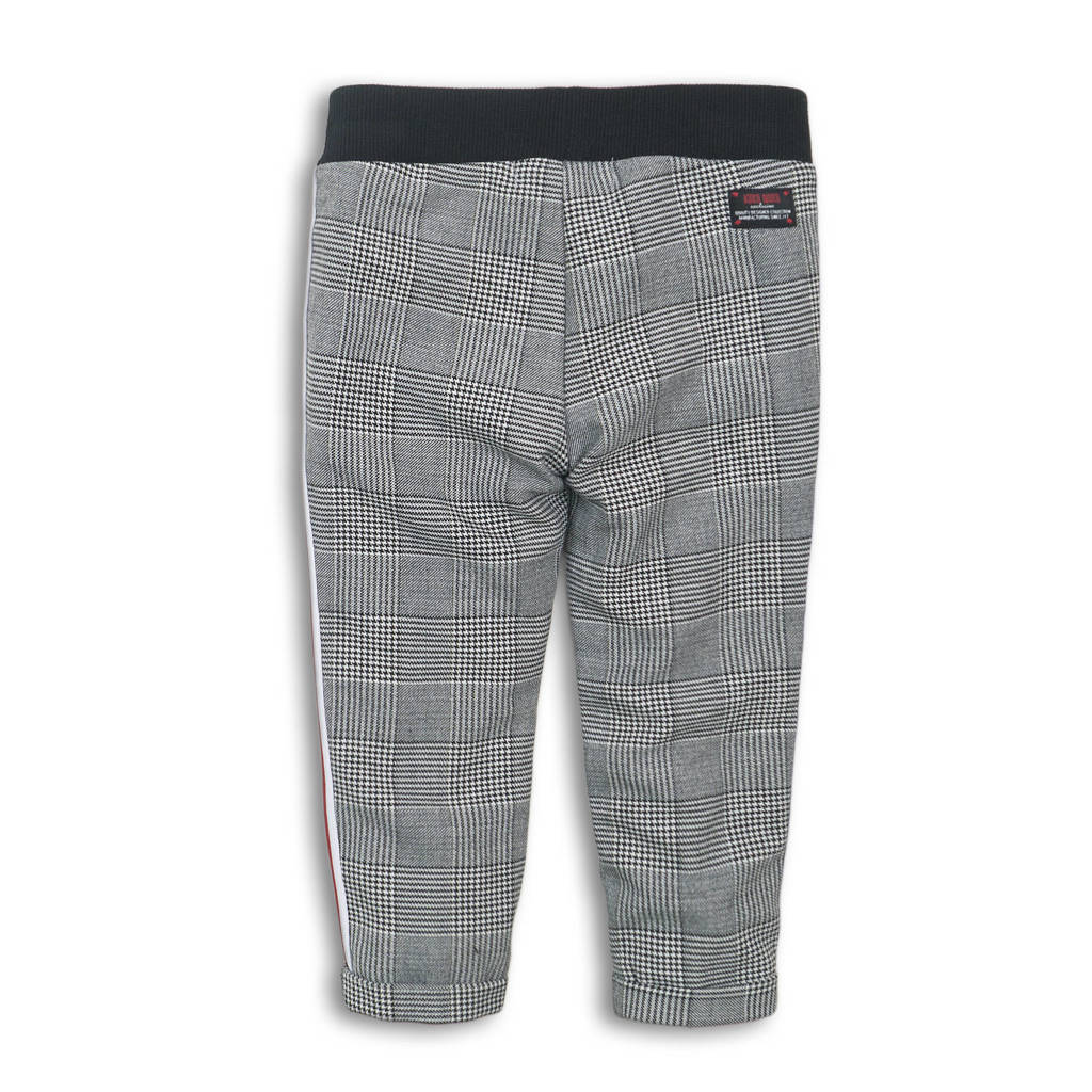 Koko Noko baby geruite broek zwart/wit/rood
