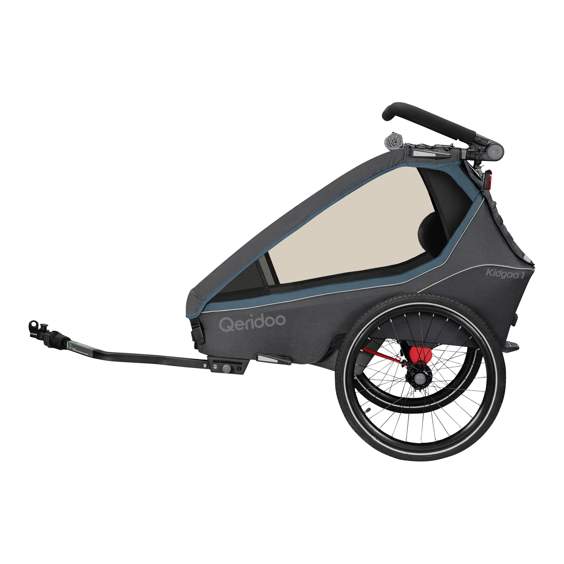 Qeridoo Fahrradanhänger Kidgoo 1 Navy Blue